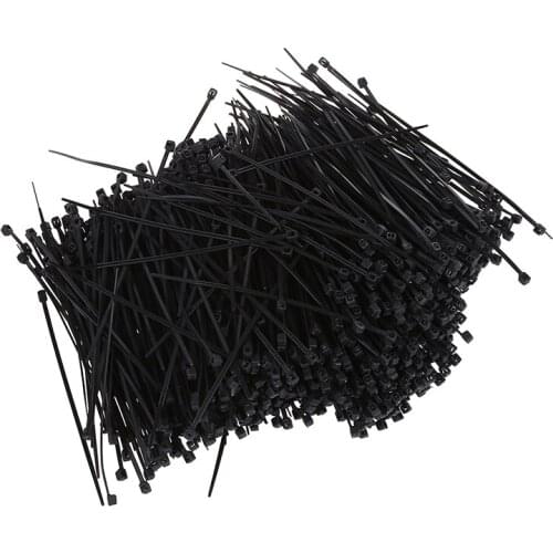 1000 Pcs Black nylon Cable Zip Tie Fasten Wrap 95mm x 2mm
