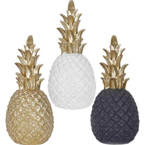 Nordic Style Resin Gold Pineapple Home Decor Living Room Wine Cabinet Window Display Craft luxurious Table Home Decoration Props