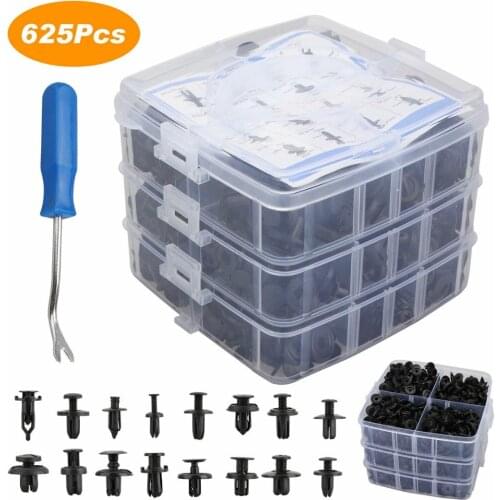 For Car Interior Parts 620pcs Mixed Car Fasteners Door Trim Panel Auto Bumper Rivet Push Retainer With Fastener Removal Mayitr