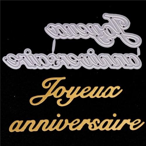 French Word Metal Cutting Dies For Diy Scrapbooking Die Cut New 2018 Paper Card Making Craft Embossing Photo Happy Birthday