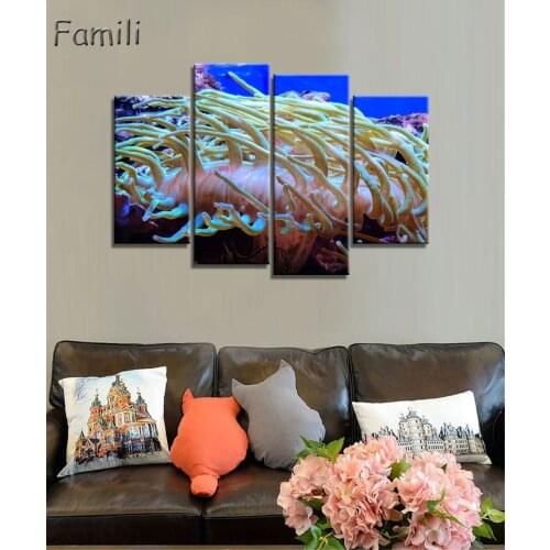 Canvas Painting Wall Art Deep-Sea Fishs Underwater Ocean Sea World the Picture For Kids Room Modern Art Picture Paint on Canvas