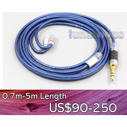 LN006796 3.5mm 2.5mm 4.4mm XLR High Definition 99% Pure Silver Earphone Cable For Sennheiser IE8 IE8i IE80 IE80s Metal Pin