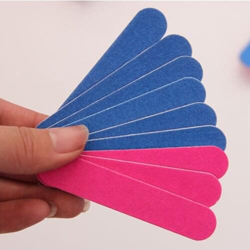 1/20pcs Mini Nail Files Nail Art Tools Artificial Nail Sandpaper Disposable Cuticle Remover Buffers Slim Crescent Grit Callus