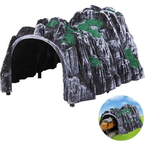 Cave Model 1:87 Scale DIY Sand Table Model Railway Train Tunnel Garden Miniatures Figurines Art Crafts Gift For Boys Home Decor