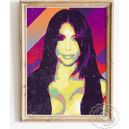 Fashion Model Kardashian Art Prints Poster, Sexy Female Star Fans Collection Wall Picture, Beauty Woman TV Celebrity Home Decor