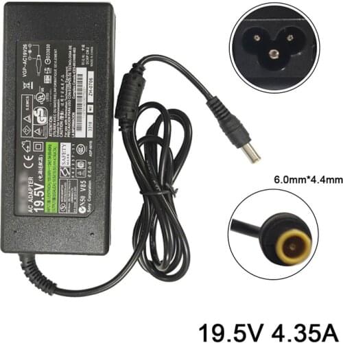 New 19.5V 4.35A Adapter 6.0*4.4mm For Sony ACDP-085N02 LCD TV Power Supply