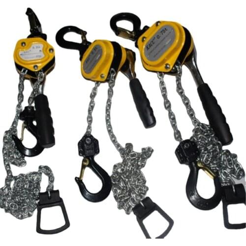 0.25/0.5/0.75 Ton Capacity 3Meter Lift Portable Manual Lever Block Lifting Mini Hand Chain Hoist Hook Mount Chain tensioner