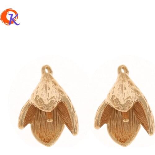 Cordial Design 50Pcs 8*10MM Jewelry Accessories/Hand Made/Jewelry Findings Component/Genuine Gold Plating/DIY Earrings Making