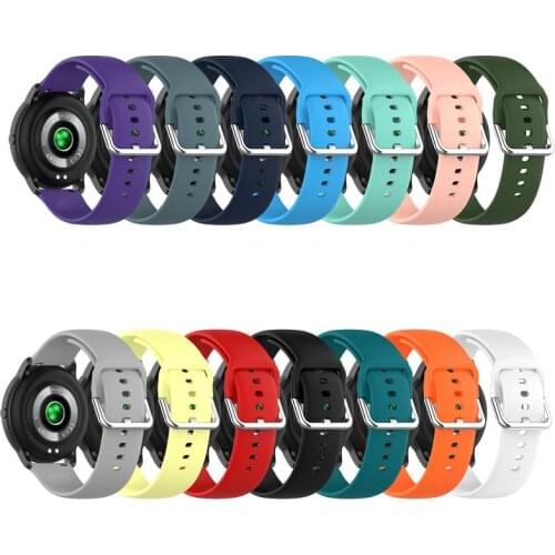 Silicone Band for Samsung Galaxy Watch Active 45mm 42mm Gear S3 Watchband Strap for Amazfit bip/Garmin Vivomove