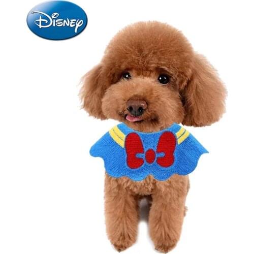 Disney Mickey Mouse Pet Saliva Towel Princess Wind Cat Cute Bib Small Dog Bib Accessories Teddy Bib Jewelry