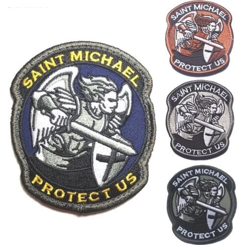 Modern Saint St MICHAE PROTECT US patches hook&loop military tactical USA army ACU Patches SWAT for jacket vest