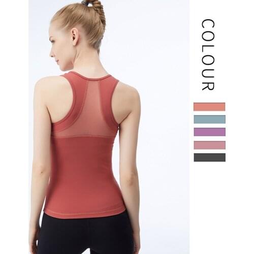 Sports Vest Women Elastic Tight Sleeveless Running Sexy Crop Top Workout Gym Fitness Quick-Dry Yoga Female Tank Shirts Paded
