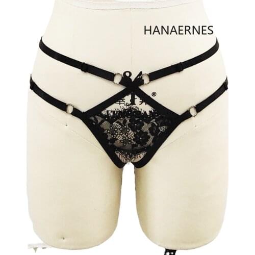 Body Harness Cage Cup Less Bra Lingerie Erotic Peekaboo Bra Black Lingerie Cheeky Black Mesh Harness Panties Women Sexy Lace