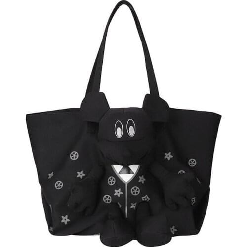 Fashion Disney Trend Handbags High Capacity Mickey Mouse Casual Bag Mickey Minnie Portable Canvas Messengerbag Woman Bags