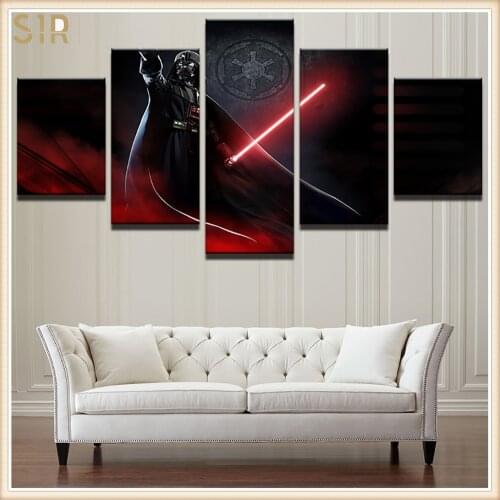 Star War Decorations for 5 Part Movie HD Poster Living Room Decoration Room Decor Anime Wall Art Star War Poster Wall Decor
