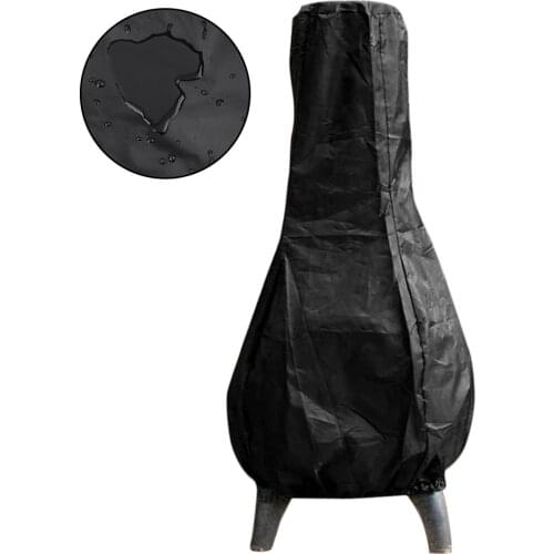 Outdoor Chiminea Cover Waterproof Protective Sleeve Fireplace Cover Camp Heater Bag Heating Covers Warmer Heating Stove Tent