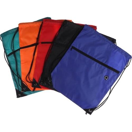 1PCS Travel Waterproof Nylon Drawstring Personalized Training Backpack Girl Bag School Sports Sack Gym Tote Bag School Sport Bag