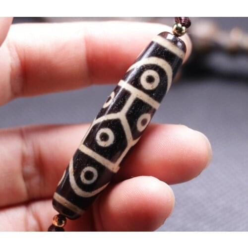 Magic Power Tibetan Old Agate 14 Eye Longevity Symbol dZi Bead Totem Pendant AJK From LKbrother Sauces Toq Quality