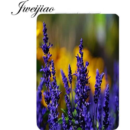 Youhaken New Purple Lavender Folding Portable Pocket Mirror Creative Design Personality Popular Makeup Mirror