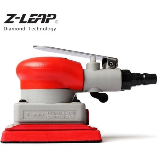 Z-LEAP Non-Vacuum Orbital Sander 20331 Tool Size 75*100mm Rectangle Air Polisher 10000rpm Red Gray Flat Surface Finishing Sander