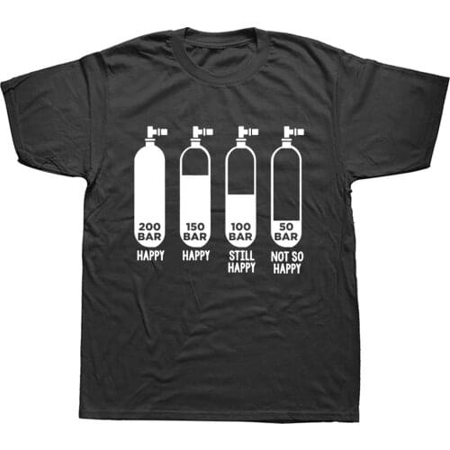 Diver 200 Bar Funny T Shirts Men Summer Cotton Harajuku Short Sleeve O Neck Streetwear Tops Oversized Heartbeat Scuba Diving