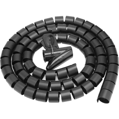 1.5m * 16mm Cable Wire Wrap Organizer Spiral Tube Cable Winder Cord Protector Flexible Management Wire Storage Pipe