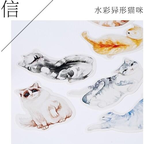 1set Bookmarks Comet Planetary 30 Packed Cats Watercolor