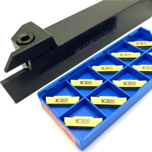 1PCS MGEHR2525-4 Slotting holder +10PCS MGMN400 M parting and grooving turning tools MGEHR 2525 carbide inserts lathe CNC tool