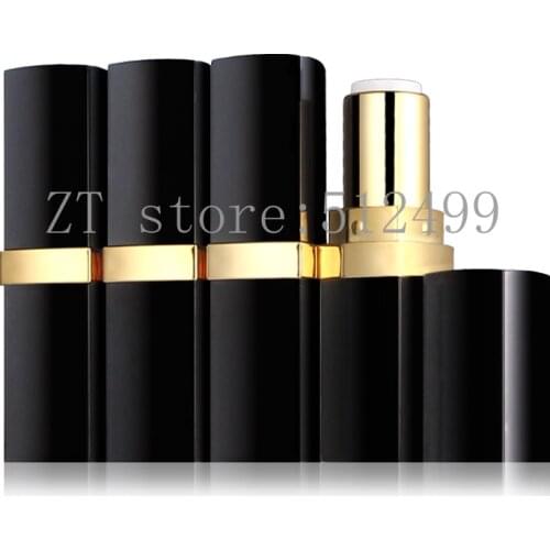 10/20/50/80pcs 12.1 Black Square High Quality Lipstick Tube DIY Homemade Empty Black Lip Rough Tube Wrap 12.1mm Lip Balm Pipe