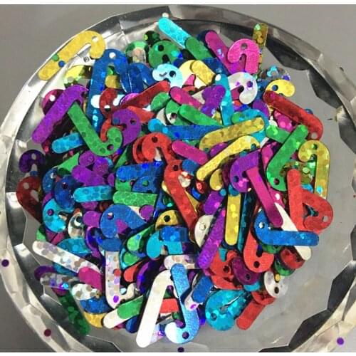 1500pcs 6*13mm Laser Mix Color Christmas Cane Sequins Sewing Scrapbooking Crafts Christmas Decoration Ornament
