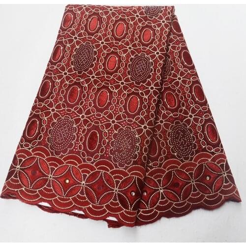 African dry lace fabric 2019 high quality Swiss voile lace in Switzerland wine cotton Dubai polish Korean material for women man