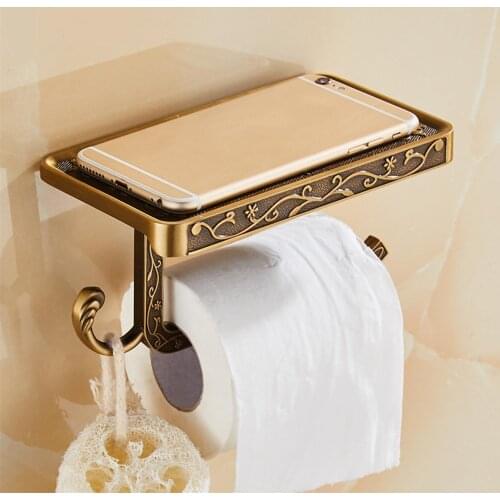 Antique Carved holder for your mobile phone Bathroom Towel Rack Toilet Paper Holder Tissue Boxes