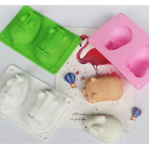 3D DIY Baking Tools Non-stick Silicone Cake Mold rabbit Pig Shapes Chocolate Mold