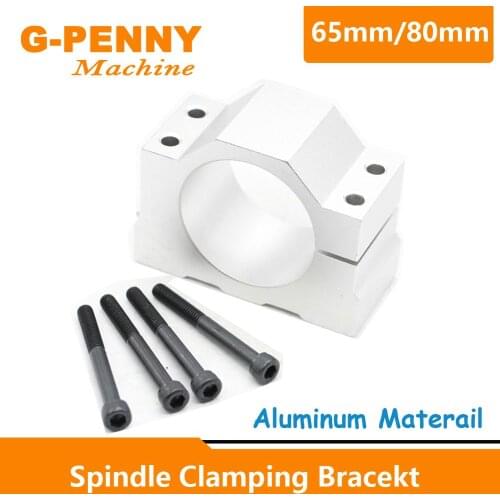 Free shipping ! CNC Fixture 65mm 80mm CNC Spindle Motor Clamping bracket Aluminium fixture