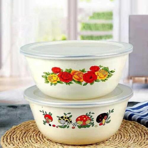 Rustic Delicate Chinese Style Salad Bowls Corrosion Resistance Rice Basin Retro for Home