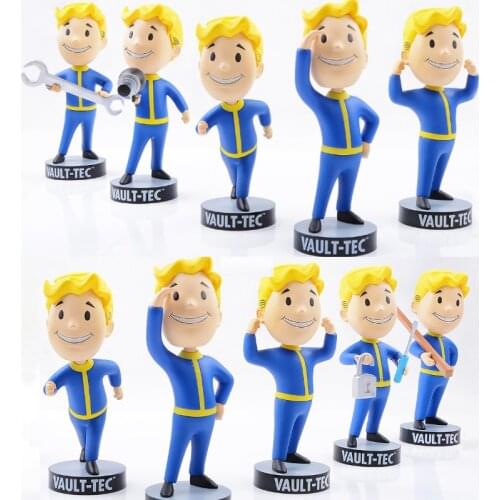 FGHGF New in Box! Fallout 4 Vault Boy Bobbleheads Series 1 PVC Action Figure Toys For Kids Birthday Christmas gift Y18070401