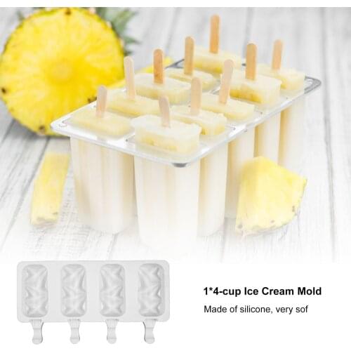 Ice Cream Mold Ice Cream Household Silica Gel Abrasive With Cover Cartoon Homemade Popsicle DIY Popsicle Mold