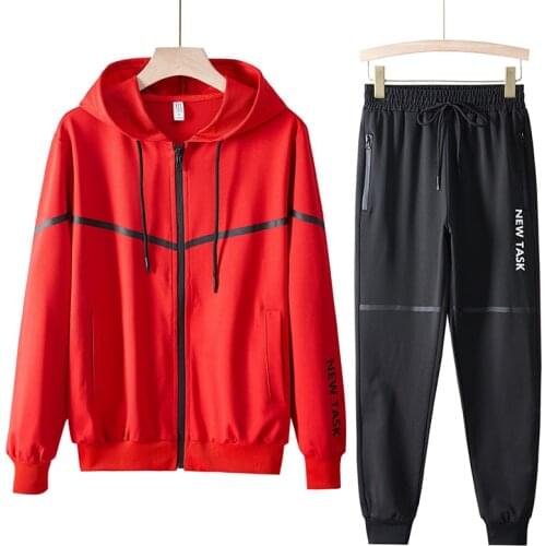 Men Casual Set Hooded Tracksuits New Spring Autumn Male Fashion Sportswear Suit Hoodies+Pants 2PCS Sets Slim Fit Clothing