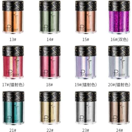 Pudaier36 Color Glitter Monochrome Eyeshadow Shimmering Powder Sequins Mermaid Diamond Shining Starry