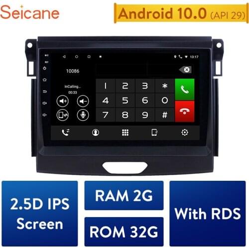 Seicane 9 inch Android 10.0 2.5D IPS Car GPS Navigation Radio Multimedia Player for Ford Ranger 2015 support Carplay TPMS DVR
