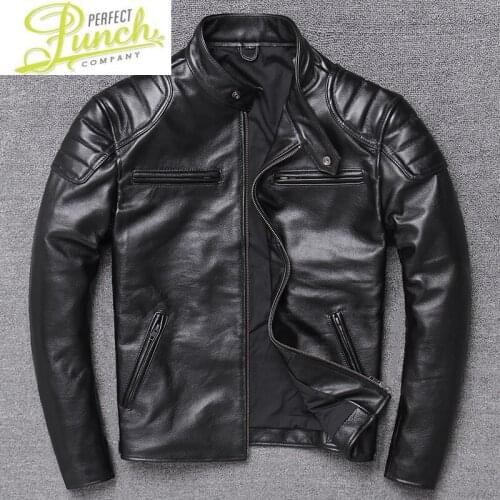 Genuine Tcyeek Leather Jacket Men Winter Clothes Motociclista Biker Real Cow Leather Coat Man Streetwear Fit Chaqueta W1867