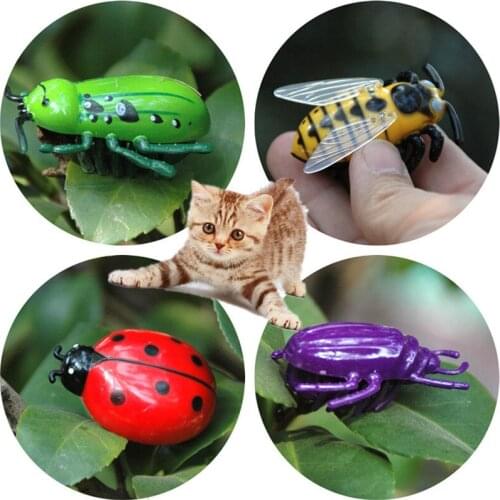 NEW 4 Style Electronic Dog Cat Play Interactive Toys Auto Running Insect Pet Training Interactive Toy For Dog Cat Accessories
