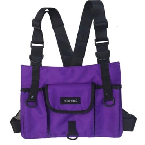 Hunting Bags Men Women Chest Rig bag Front Waist Bag Hip Hop Streetwear Chest Bag Cross Shoulder Bags Radio Harness Backpack