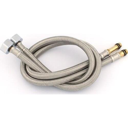 Customize 50~120CM Stainless steel toilet plumbing hose, Double Plumbing hoses pipe, Cold and hot water inlet pipe water heater