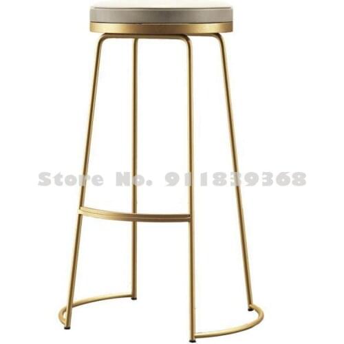 Nordic Simple Iron High Foot Bar Table Chair Bar Stool Milk Tea Shop Wanghong Shop Long Table Chair Combination