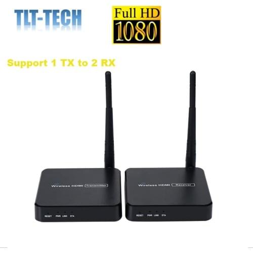 TLT-TECH Wireless HDMI Video TV Transmitter Receiver WIFI 100m HDMI Extender Wireless HD 1080P Wireless Transmission System