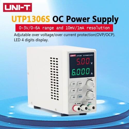 UNI-T UTP1306S Switching for DC Power Supply 4 Digits Display with Low Ripple Supply Stabilized Voltage Adjustable Mini Supply