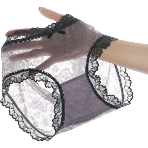 Womens Lace Low Waist Sexy Panties Briefs Breathable Female Transparent Underwear Underpants Bragas Lingerie