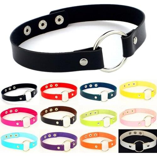 Fashion PU Leather Heart Choker Necklace Women Chocker Necklaces Punk Statement Jewelry Collier Wedding Bride Jewelry Gift