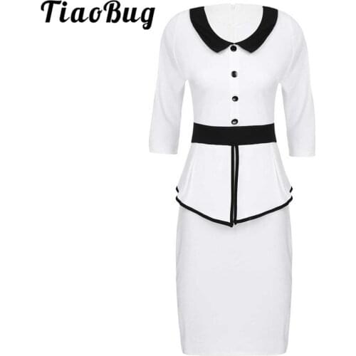 Elegant Women Evening Dresses Ruffle Lapel Collar Patchwork Peplum Party Pencil Dress Ladies Office Dress Slim Banquet Vestidos